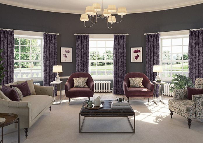 Cyrus Crushed Velvet, Deep Purple - Made to Measure Curtains - Image 14